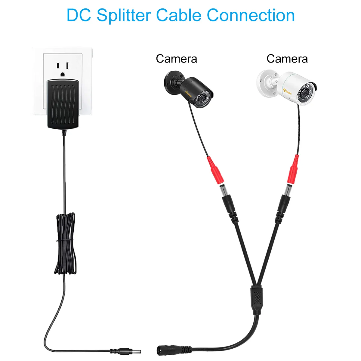 What are the benefits of a 1 to 2 Way DC power splitter cable
