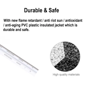 White Gray 22 gauge wire features