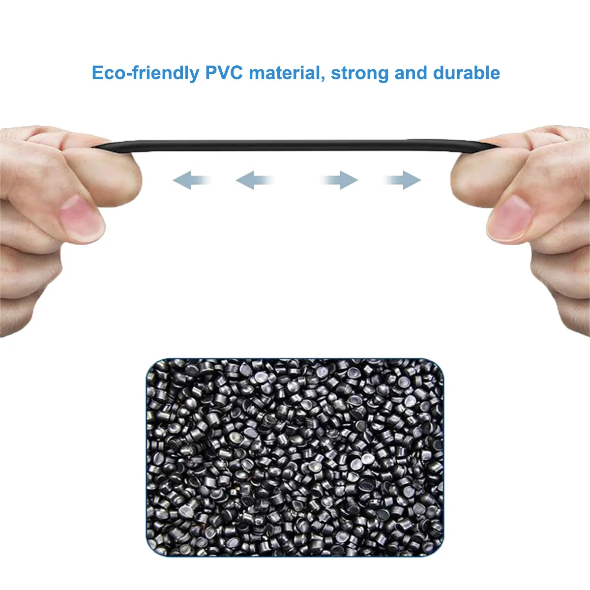 black dc power cable eco-friendly PVC material
