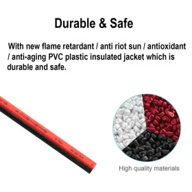 red black electrical wires raw material