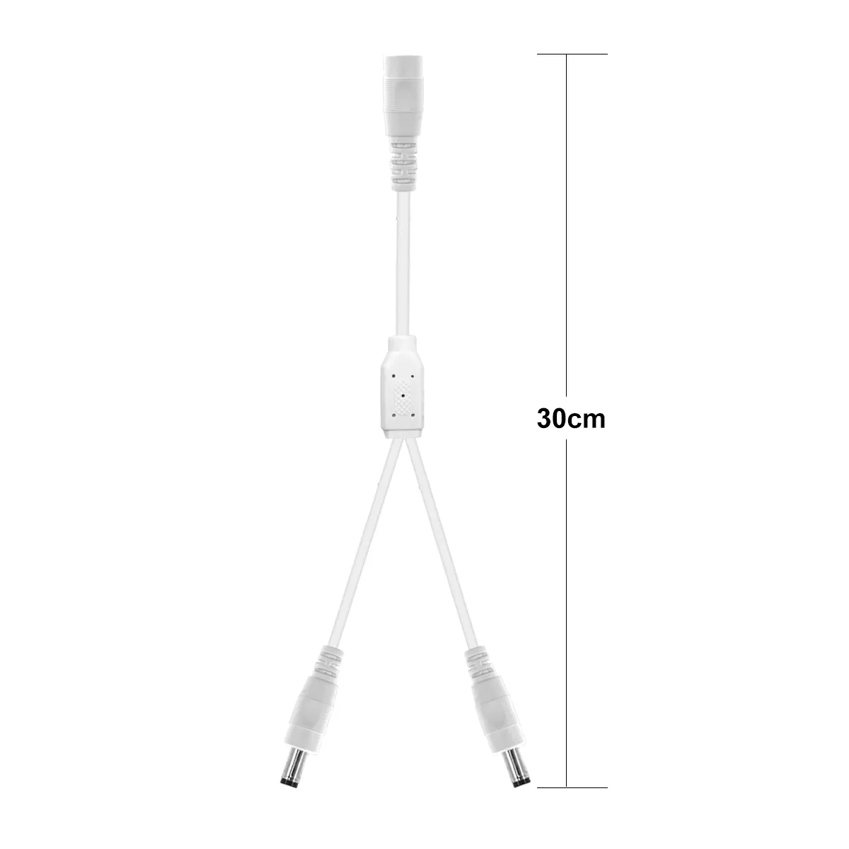 white DC power y cable diameter