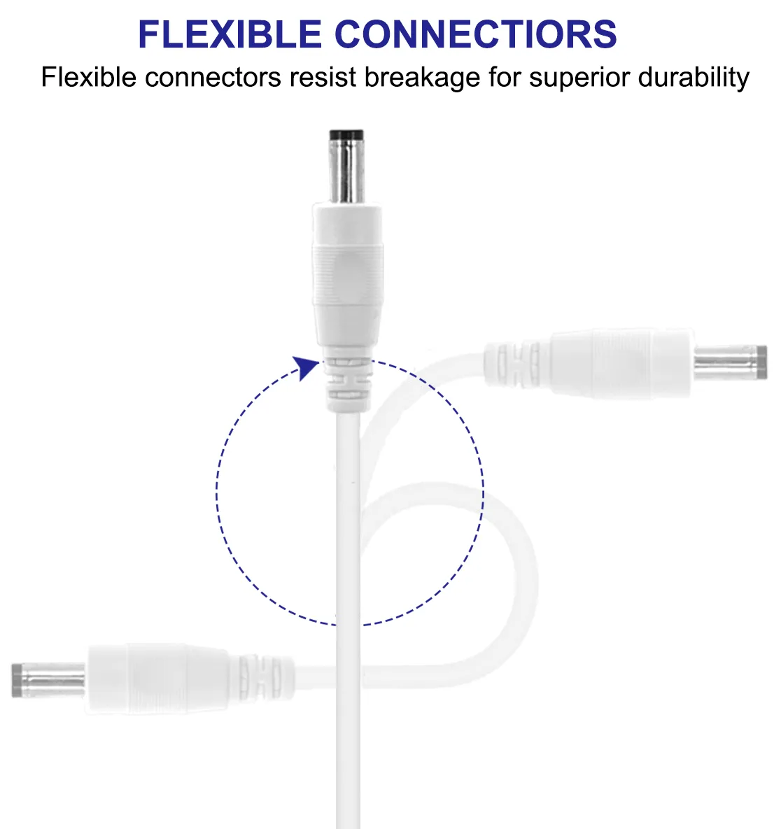 white black DC power cable