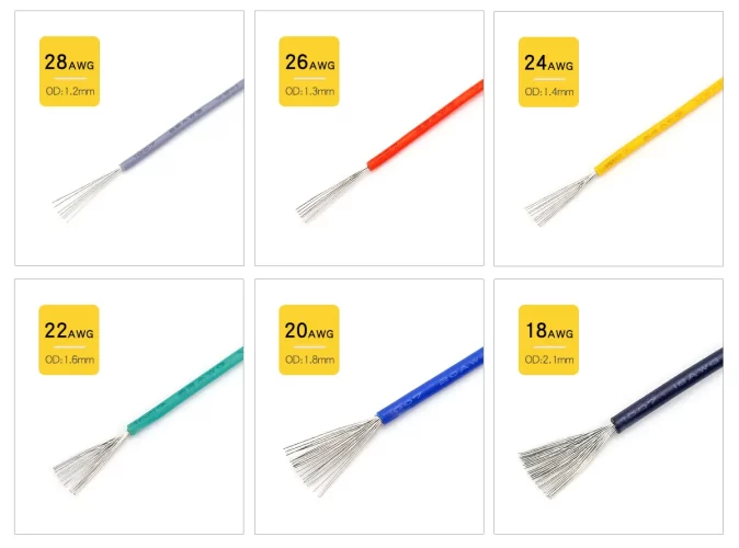 UL1007 eletronic wire diameter