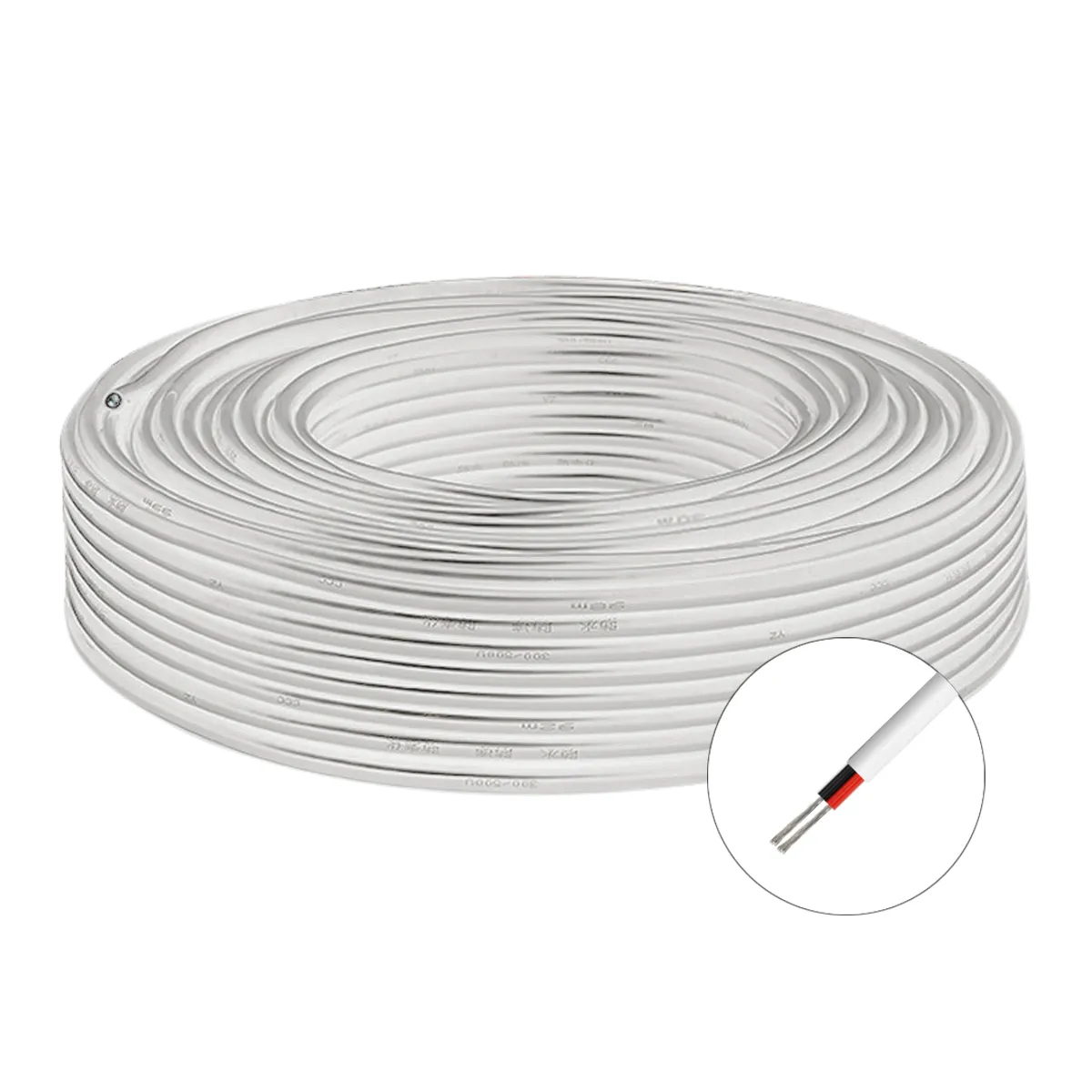 White 18 gage wire 200m Electrical Cable