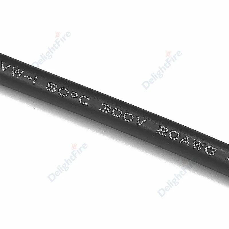 Black 12V 5A 5.5mm 2.1mm DC Female Pigtail Power Cable Printing