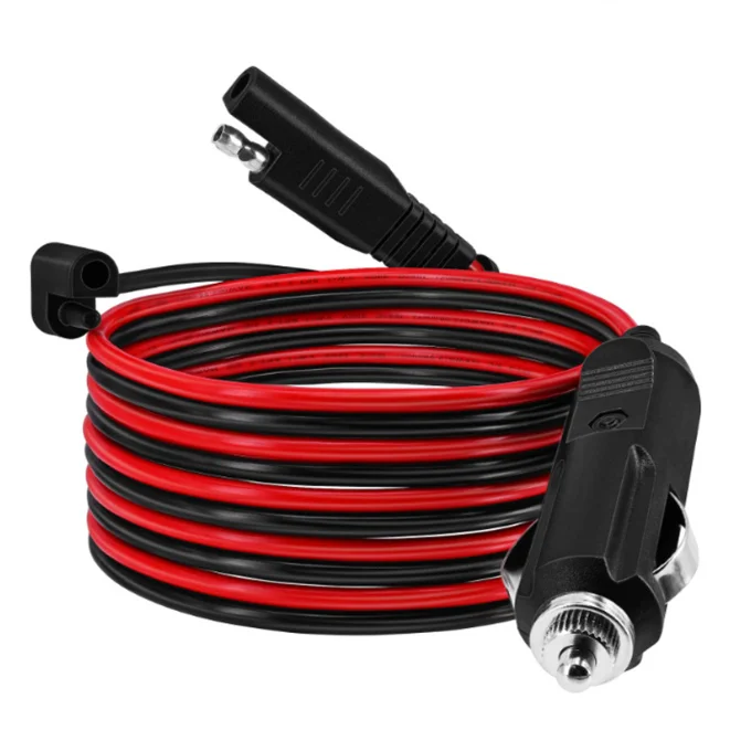 American Cigarette Lighter to SAE Cable Car Cigarette Lighter Plug Power Cord Small Diameter Charging Power Extension Cables product Picture 1