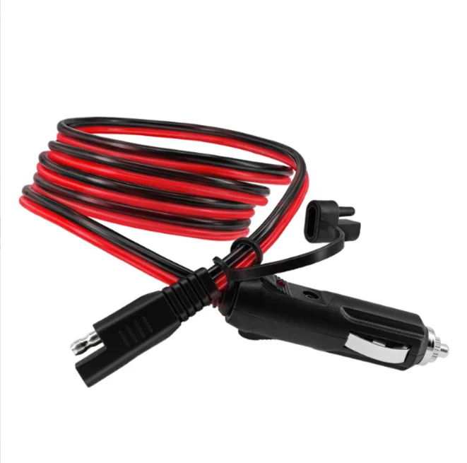 American Cigarette Lighter to SAE Cable Car Cigarette Lighter Plug Power Cord Small Diameter Charging Power Extension Cables product Picture 3