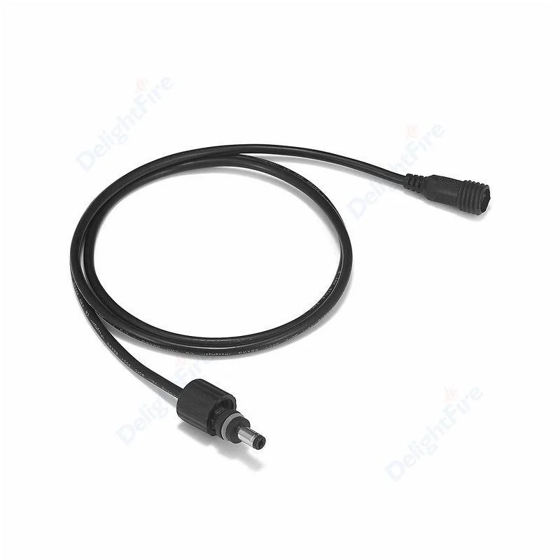 5.5mm 2.1mm Waterproof DC Power Extension Cord Cable black