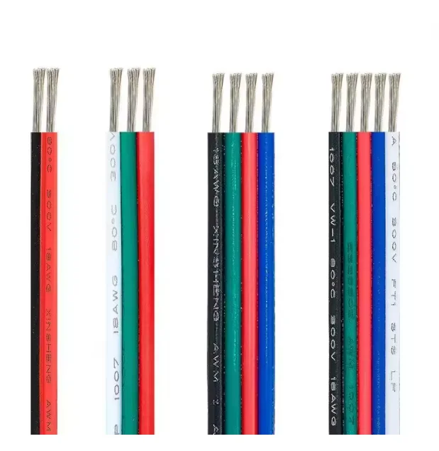 2-5 Pin 12/20/22 AWG Flexible Electric Cable Wire for 3580 5050 LED lights