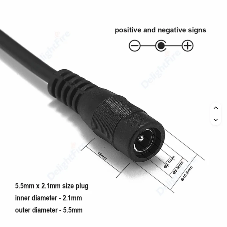 5.5 x 2.1mm DC Power Splitter Cable female Plugs